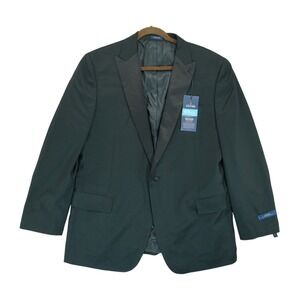 NWT STAFFORD 46 Reg Coolmax Classic‎ Fit Wool Blend Tuxedo Blazer Sports Black